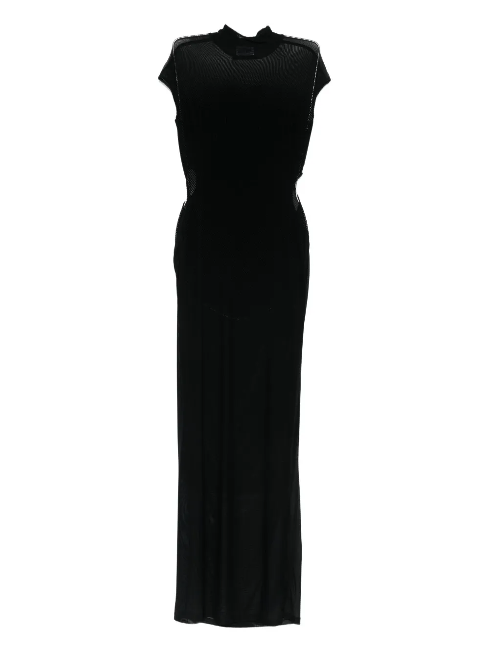 Jean Paul Gaultier Mesh-panelled Maxi Dress In Multi