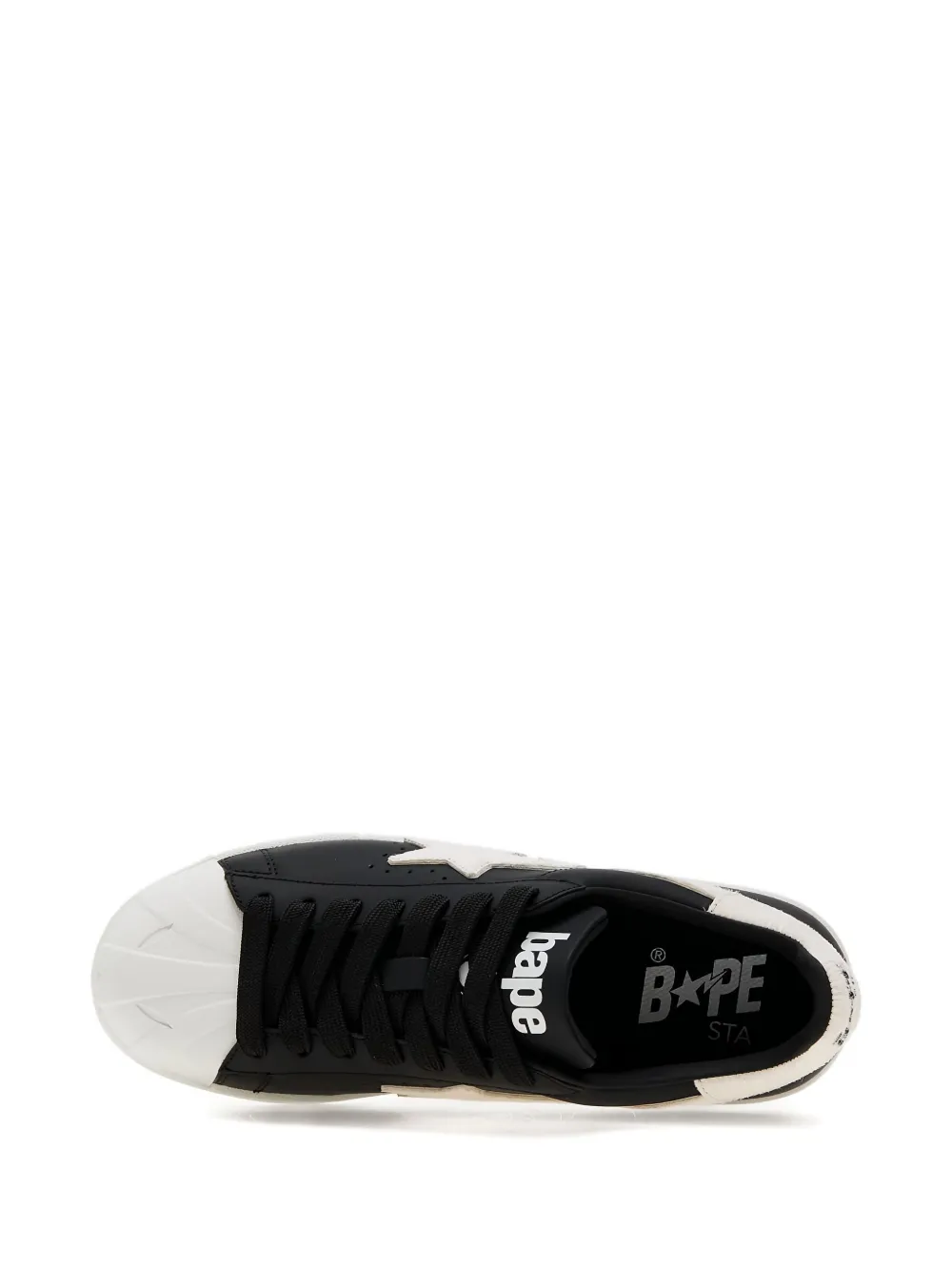 A BATHING APE star lightning bolt sneakers Black