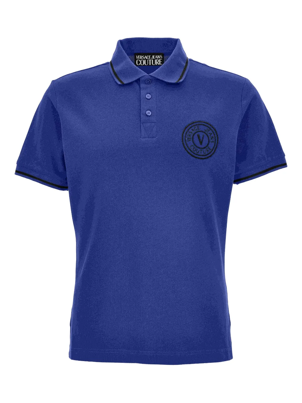 Versace Jeans Couture logo-embroidered polo shirt | Blue | Image 1