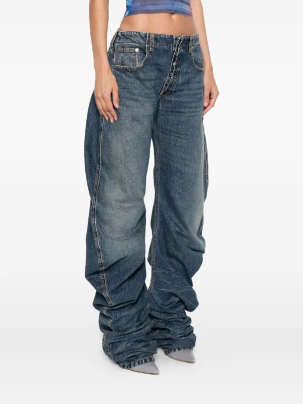 Jeans Vintage JEAN PAUL GAULTIER Années 2000 - Taille S Homme - Coupe Droite - Bleu Délavé