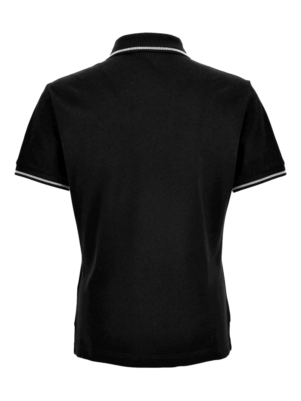 Versace Jeans Couture embroidered-logo tipped polo shirt - Zwart