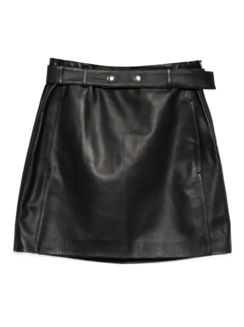 Arma belted leather mini skirt