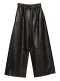 Arma Solia elastic-waist leather trousers - Brown