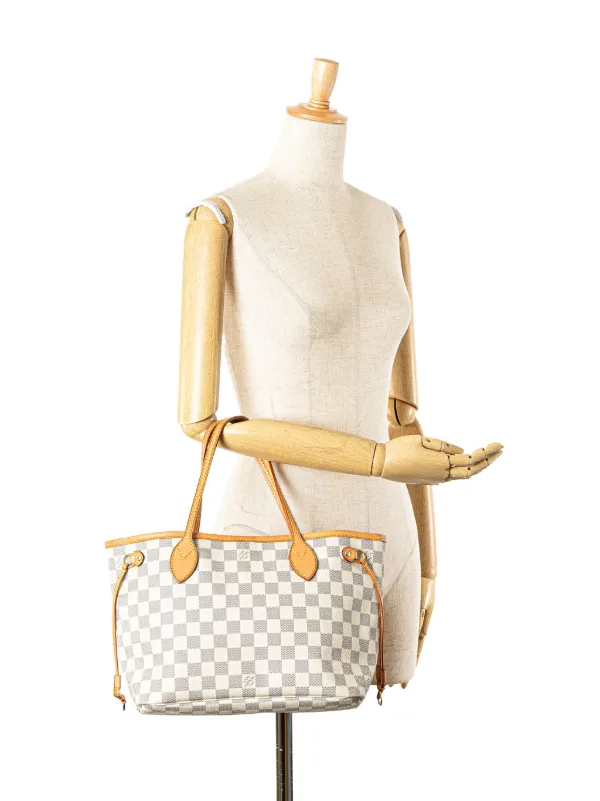 Louis Vuitton ネヴァーフルPMダミエアズールトートバッグ ホワイト