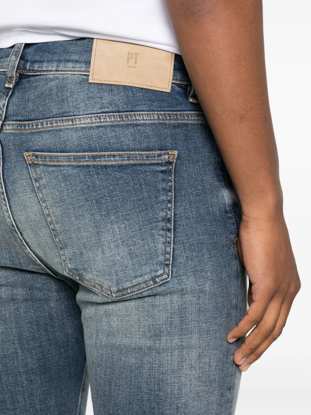 PT Torino Stretch-katoenen jeans Blauw