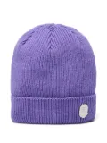 A BATHING APE® ribbed-knit logo beanie - Purple