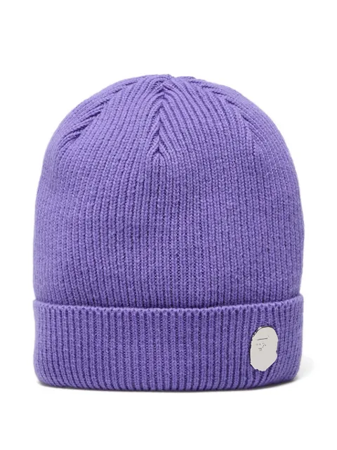 A BATHING APE® ribbed-knit logo beanie