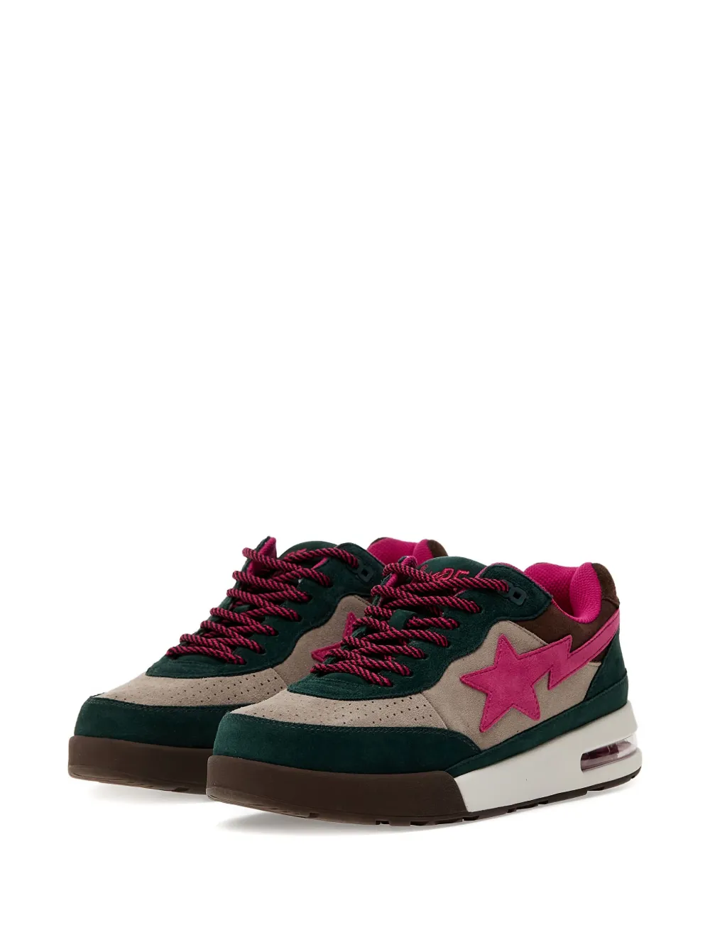 A BATHING APE Sneakers met sterpatch Pink