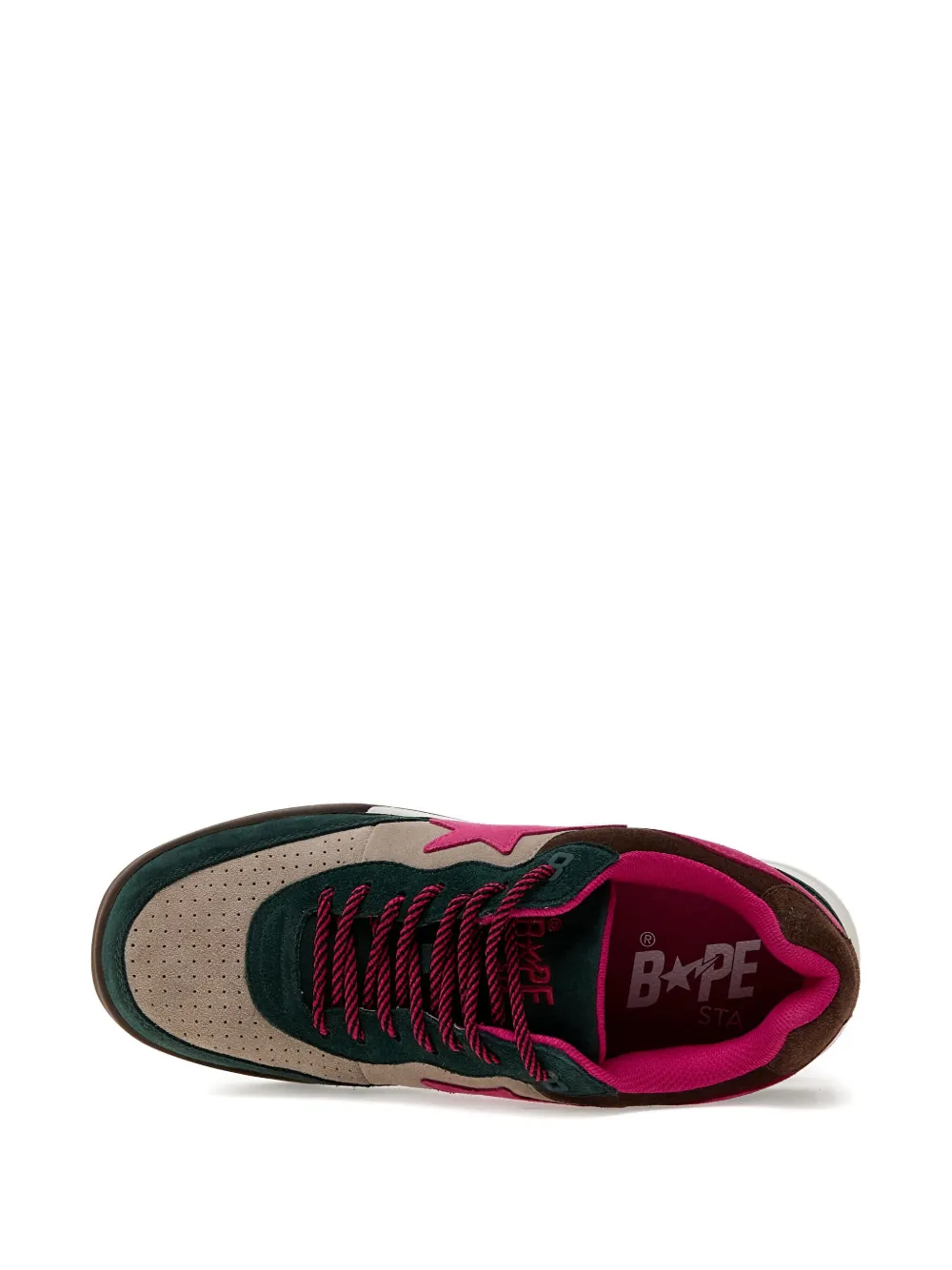 A BATHING APE Sneakers met sterpatch Pink