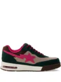 A BATHING APE® star-patch suede sneakers - Pink