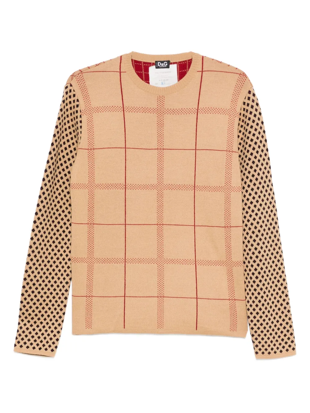2001-2002 grid-pattern sweater