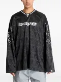A BATHING APE® flame-print long-sleeve T-shirt - Black