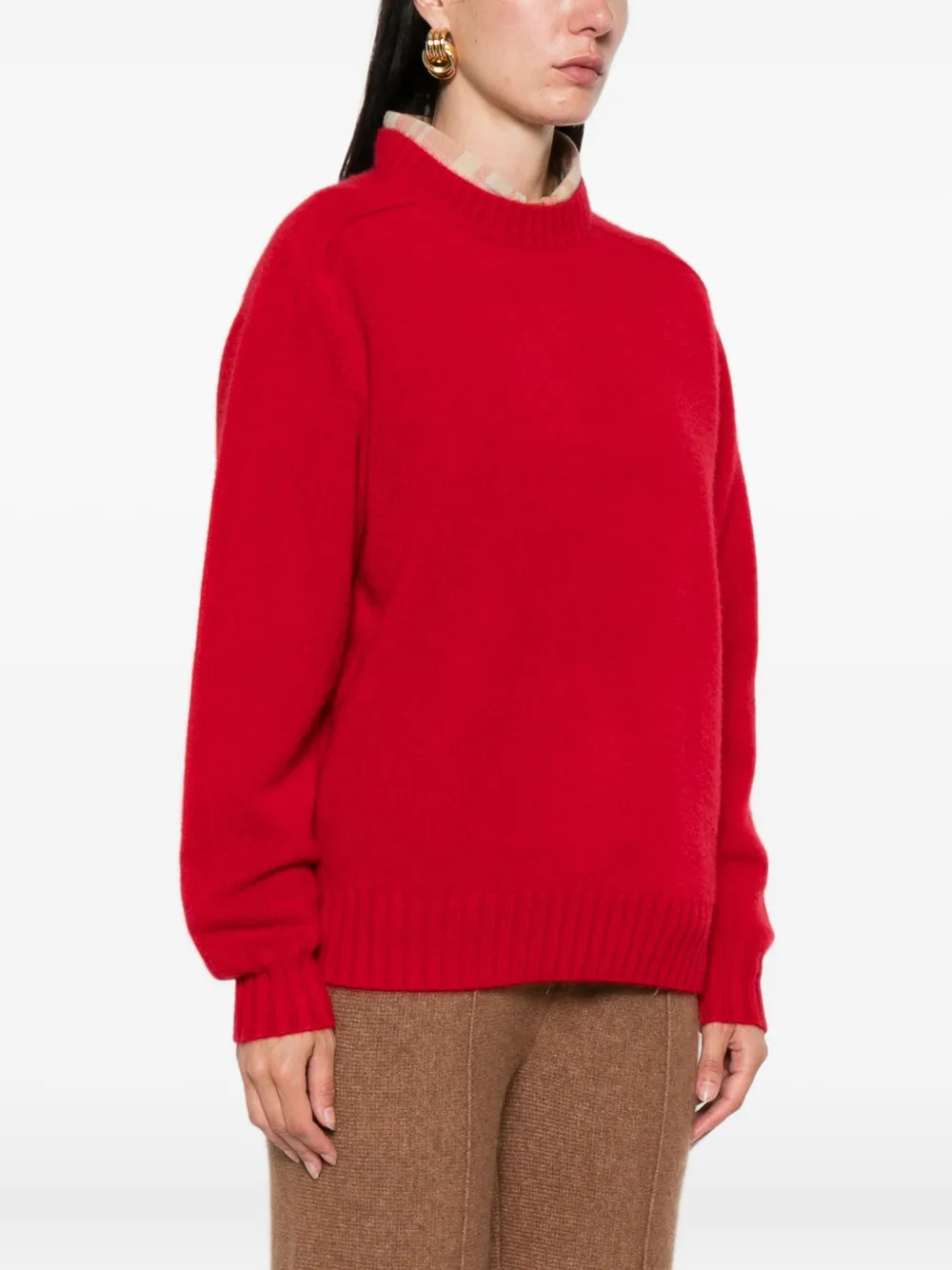 Carven round-neck cashmere sweater Rood