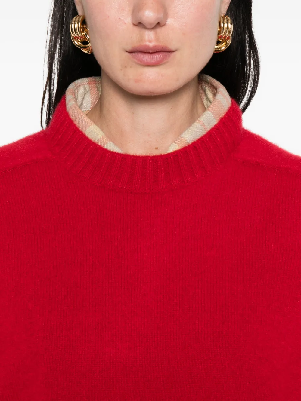 Carven round-neck cashmere sweater Rood
