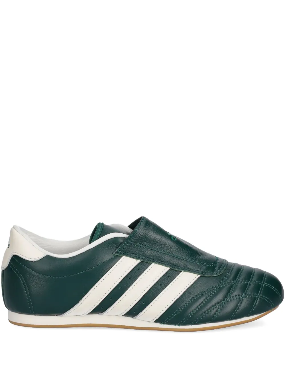 adidas Taekwondo three-stripe slip-on sneakers - グリーン adidas Taekwondo three-stripe slip-on sneakers - グリーン