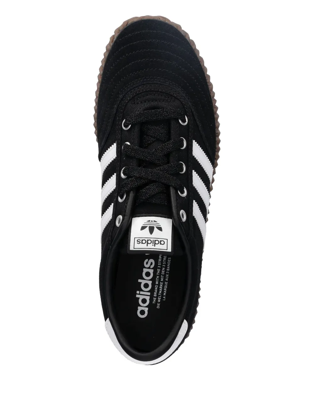 adidas Volley Plimsole three-stripe sneakers Black