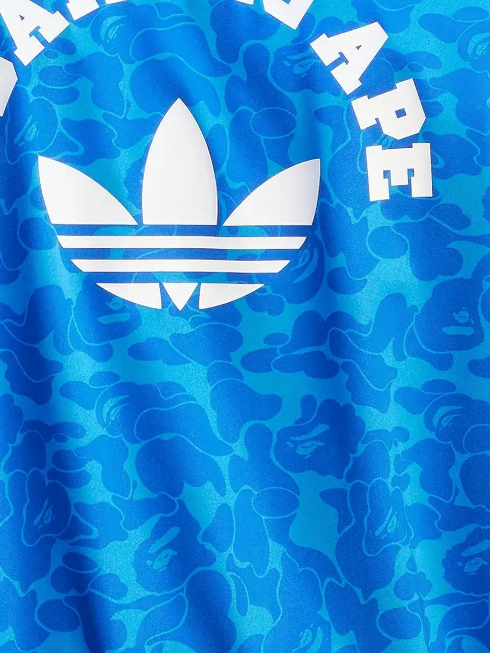 adidas x A Bathing Ape Firebird three-stripe camouflage track jacket Blauw