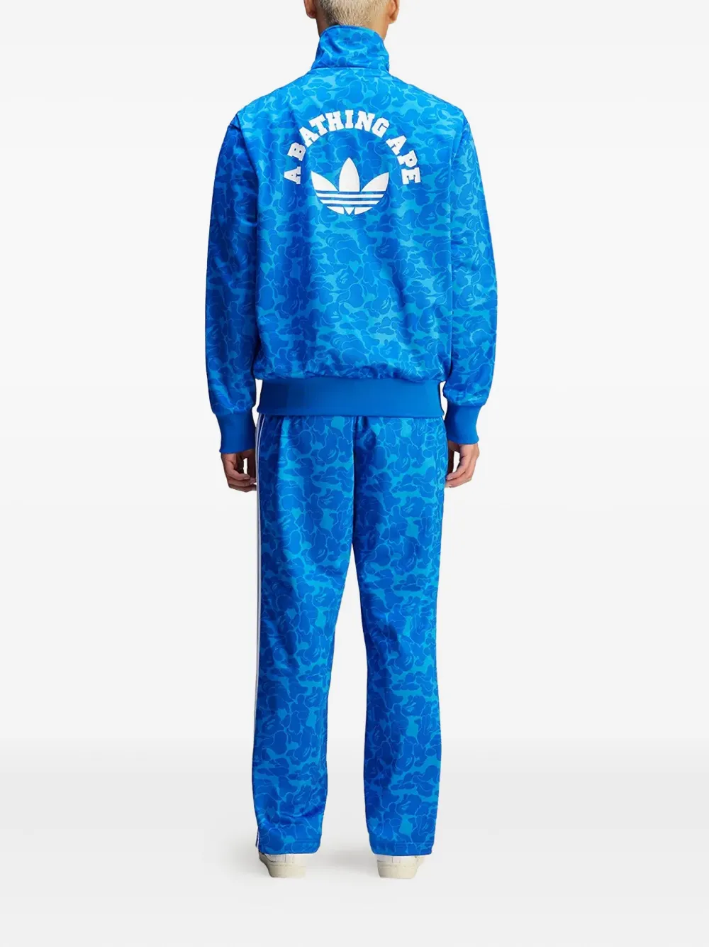 adidas x A Bathing Ape Firebird three-stripe camouflage track jacket Blauw