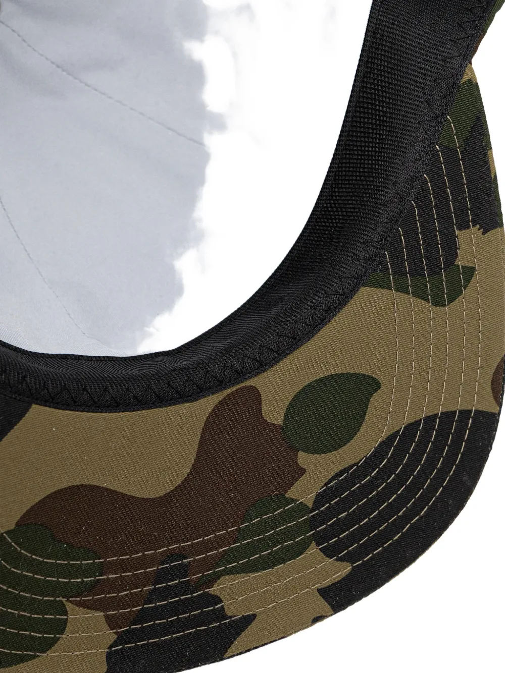 A BATHING APE camouflage-print logo cap Groen