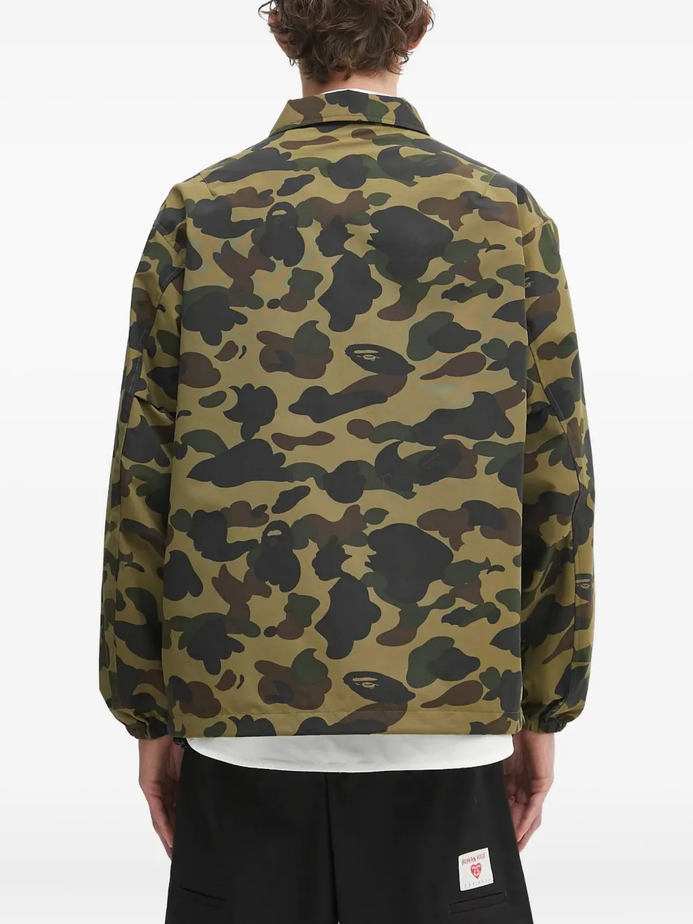 A BATHING APE camo-print coach jacket Groen