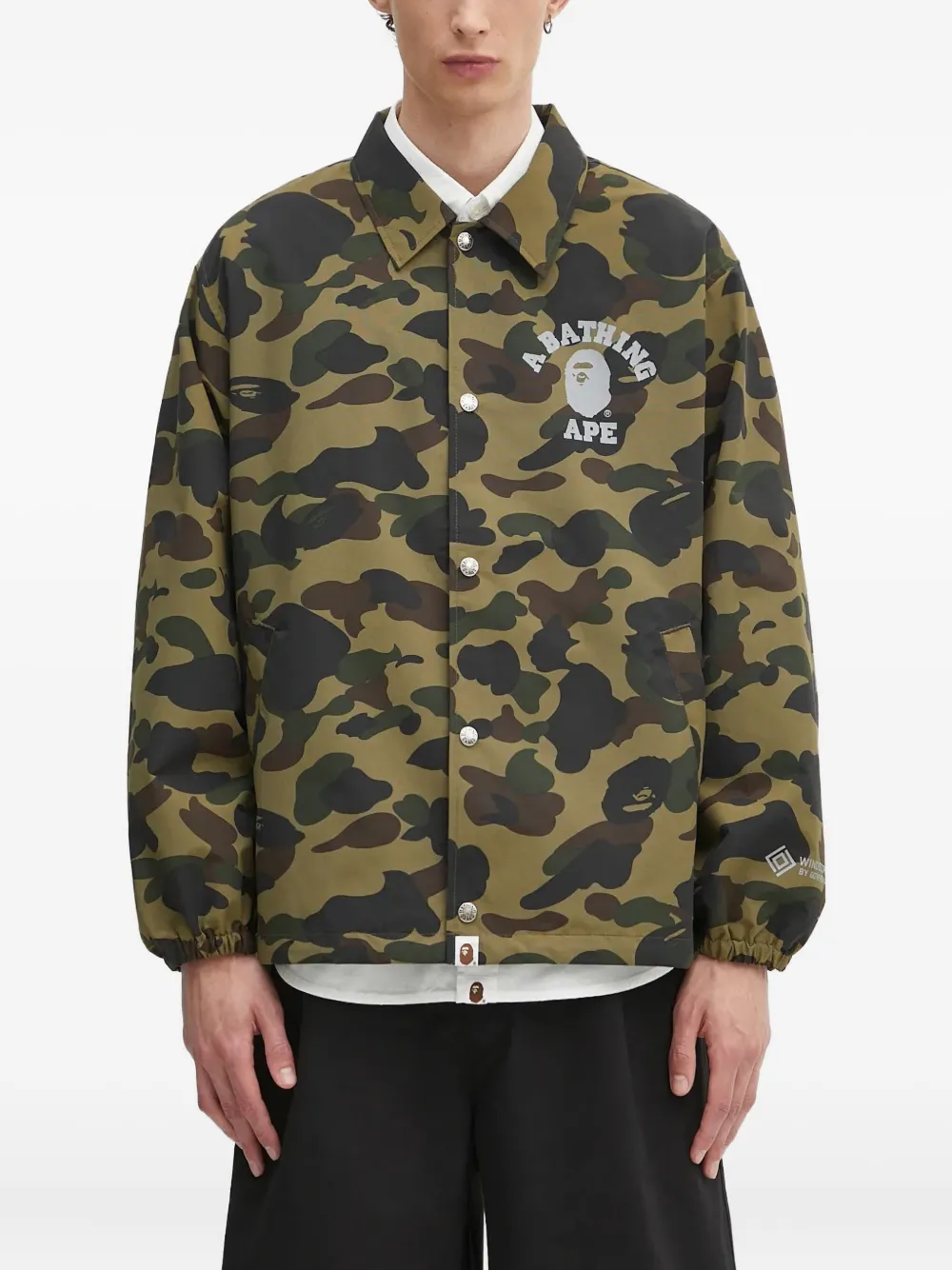 A BATHING APE camo-print coach jacket Groen