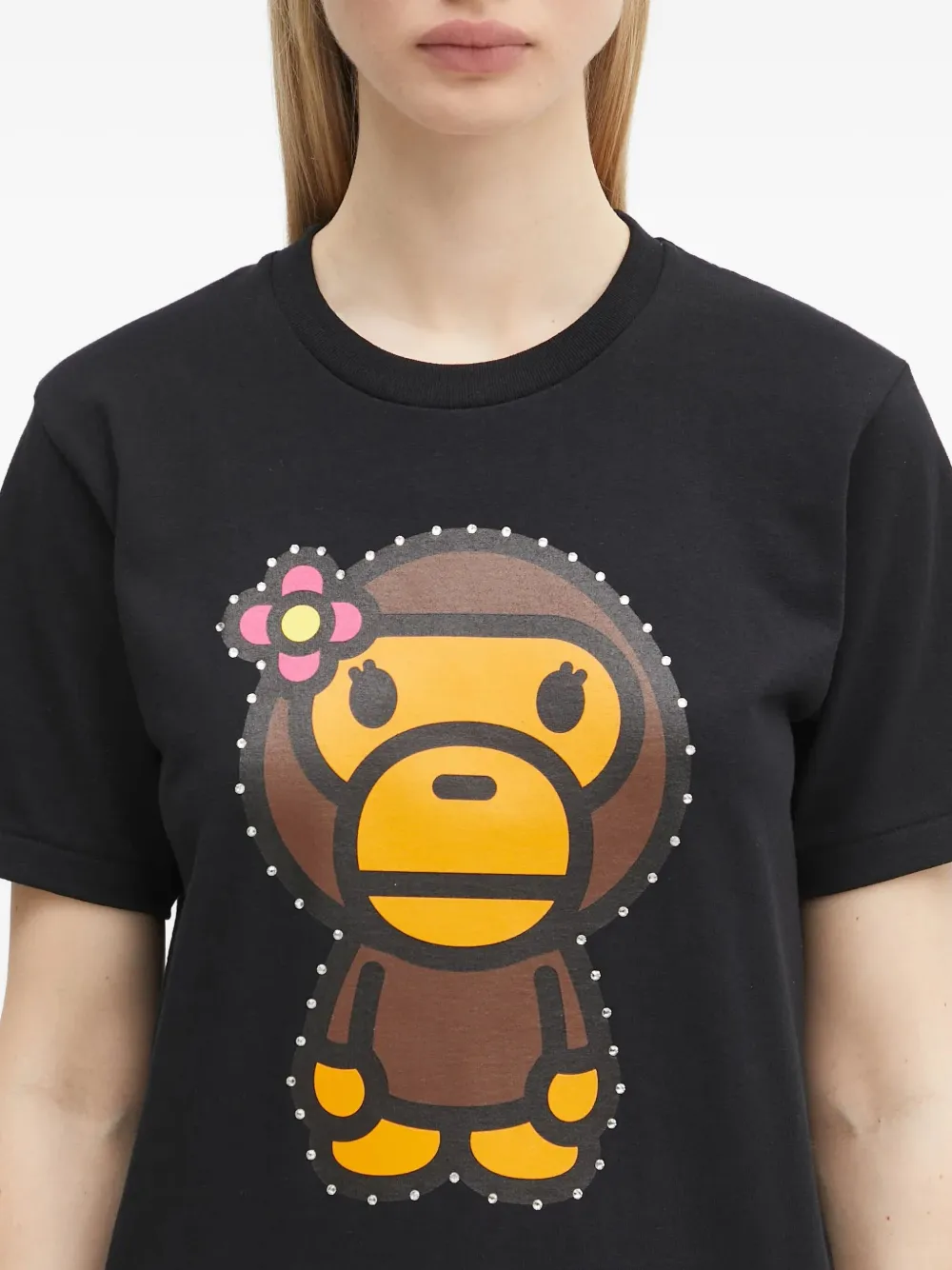 A BATHING APE Baby Milo T-shirt Zwart