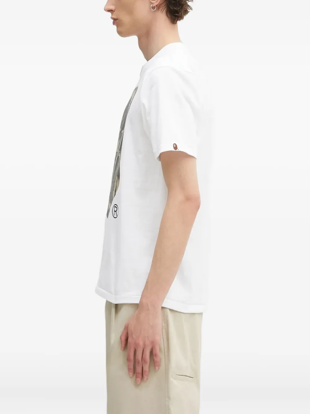A BATHING APE printed T-shirt Wit
