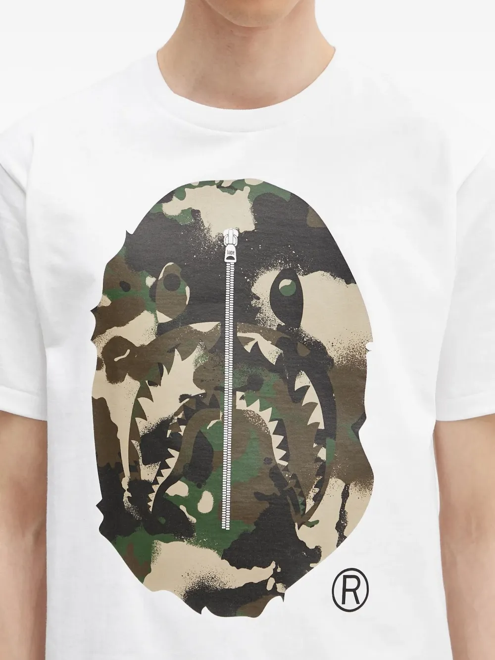 A BATHING APE printed T-shirt Wit