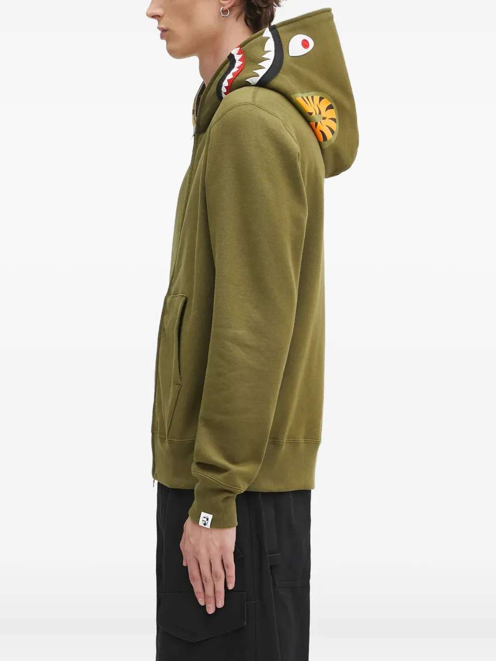 A BATHING APE Hoodie met camouflageprint Groen