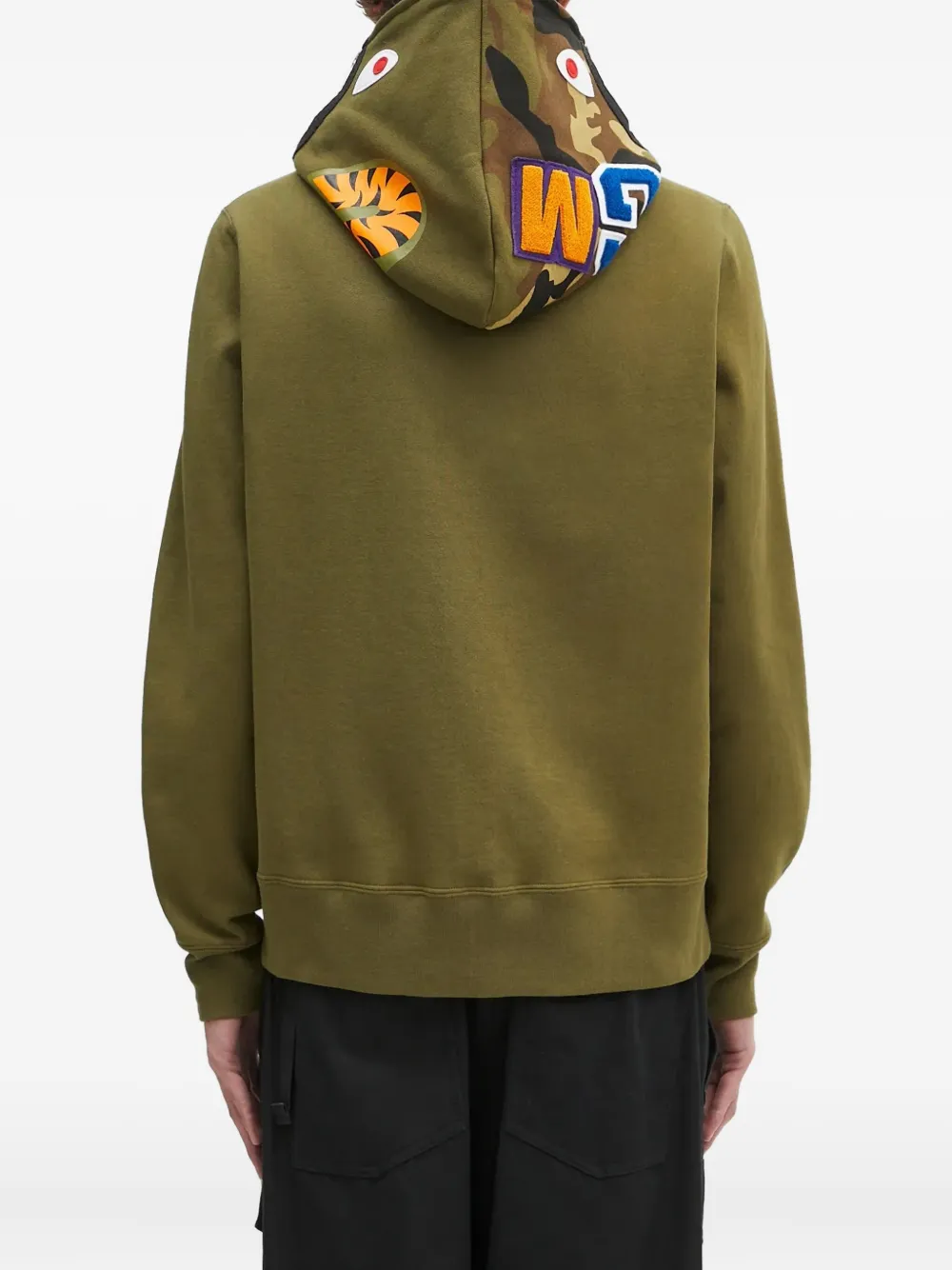 A BATHING APE Hoodie met camouflageprint Groen