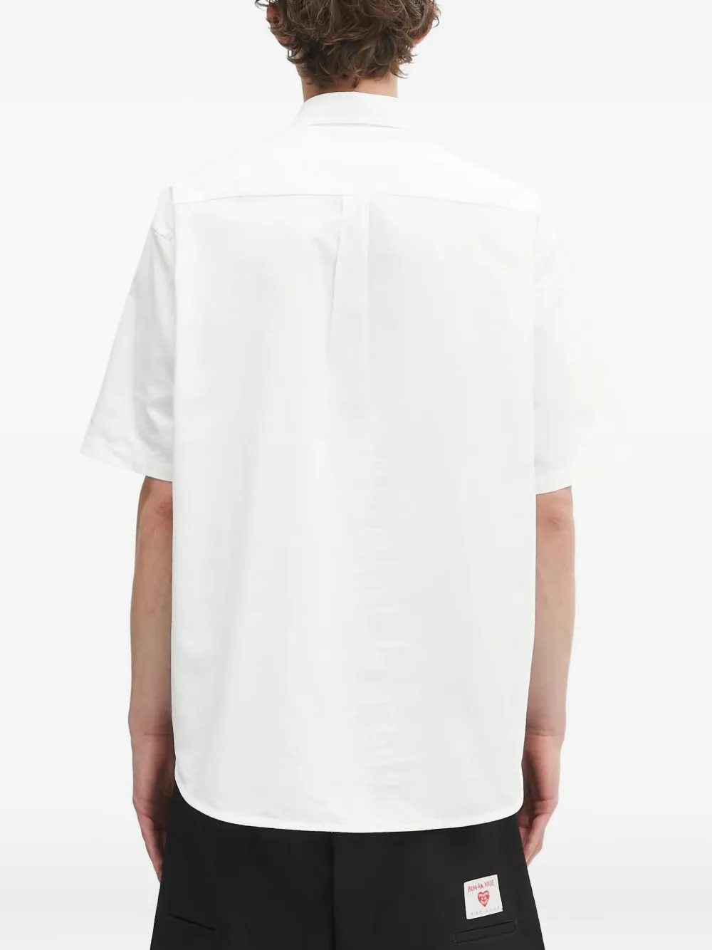 A BATHING APE One Point embroidered short-sleeve shirt Wit