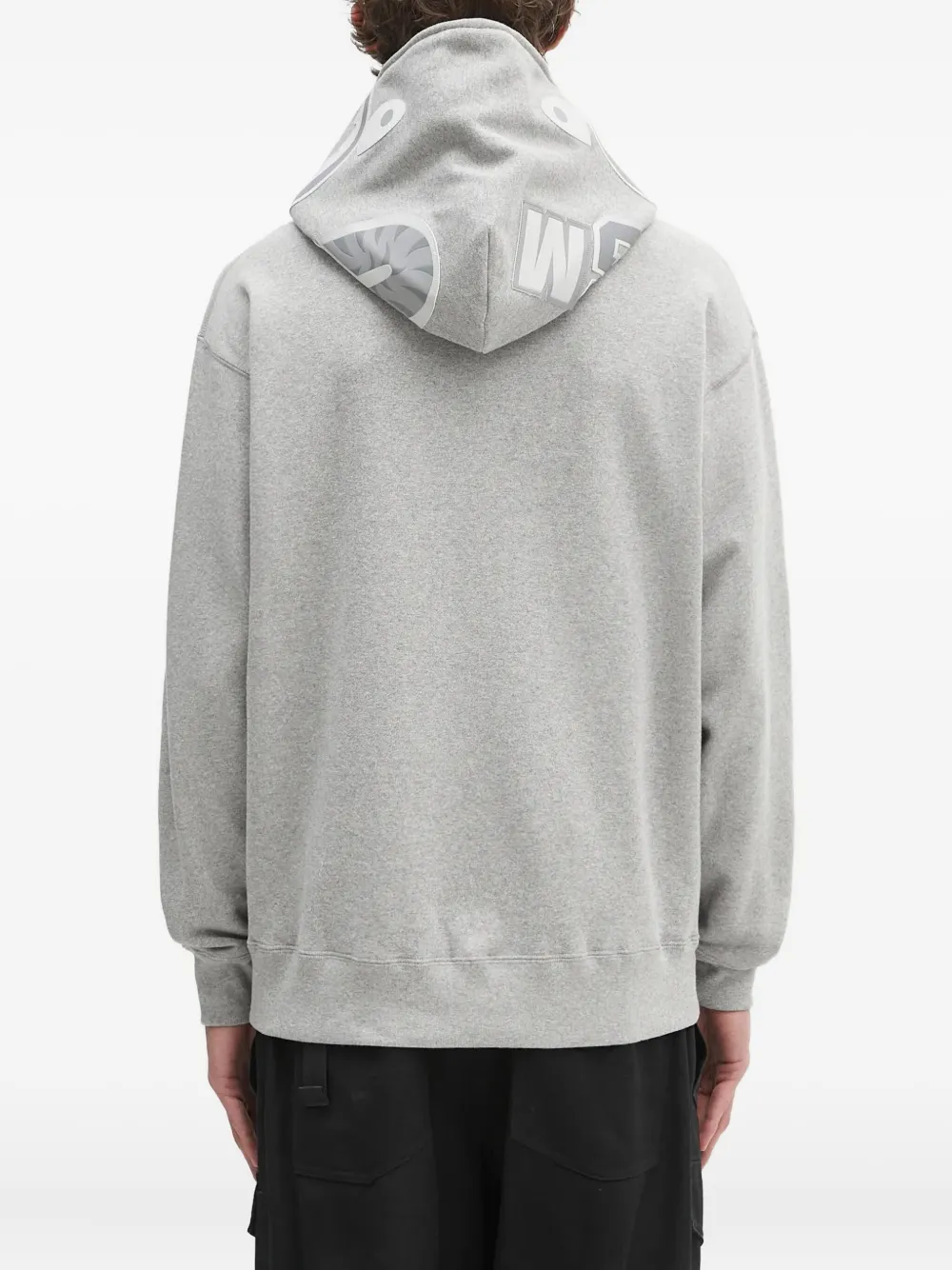 A BATHING APE One Point Ape Head Shark zip-up hoodie Grijs
