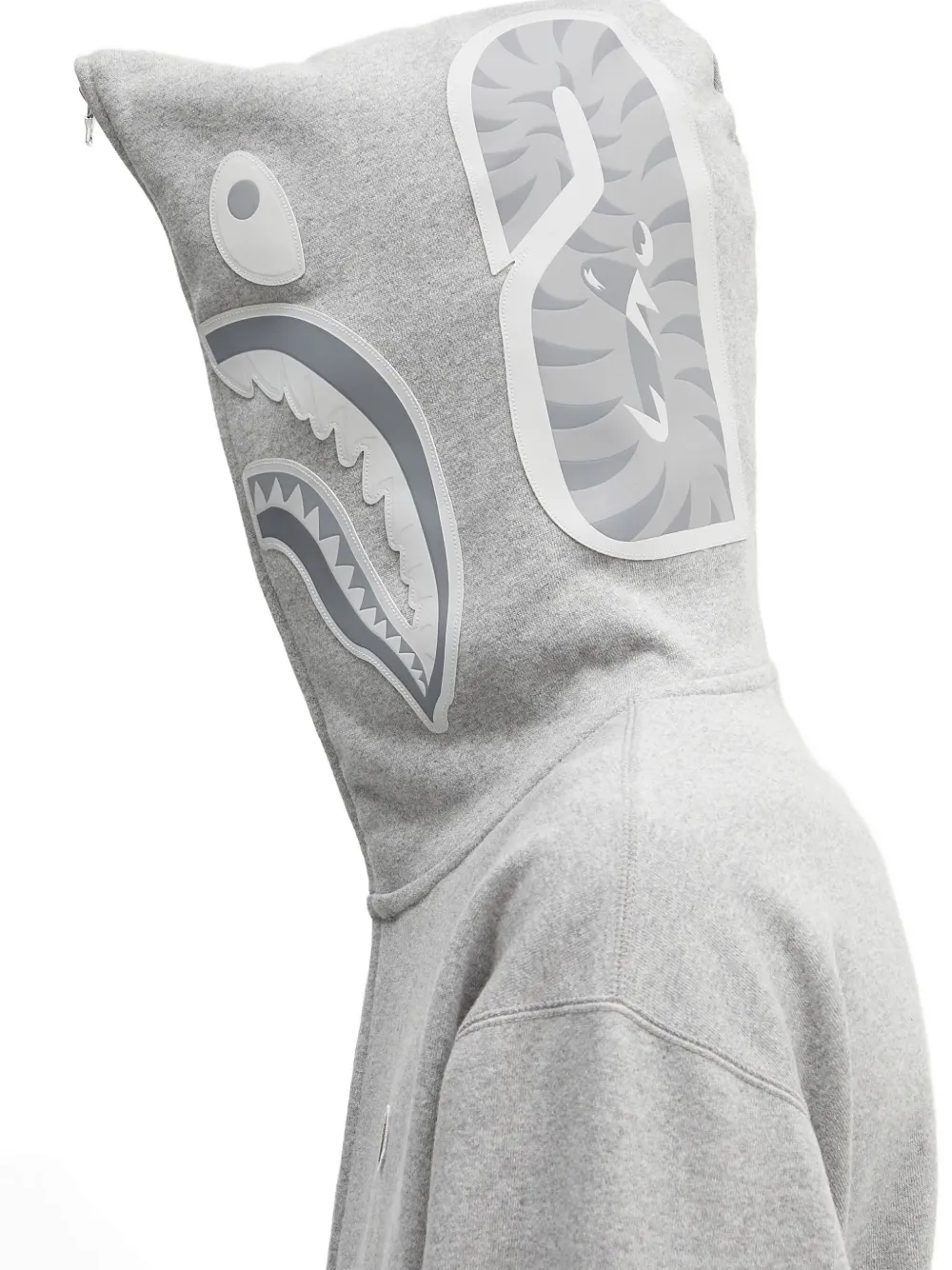 A BATHING APE One Point Ape Head Shark zip-up hoodie Grijs
