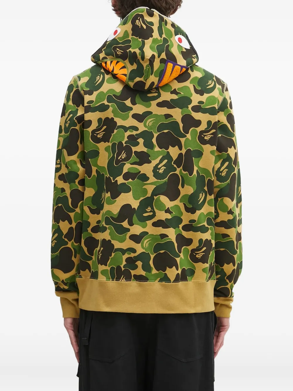 A BATHING APE camouflage zip-up hoodie Groen