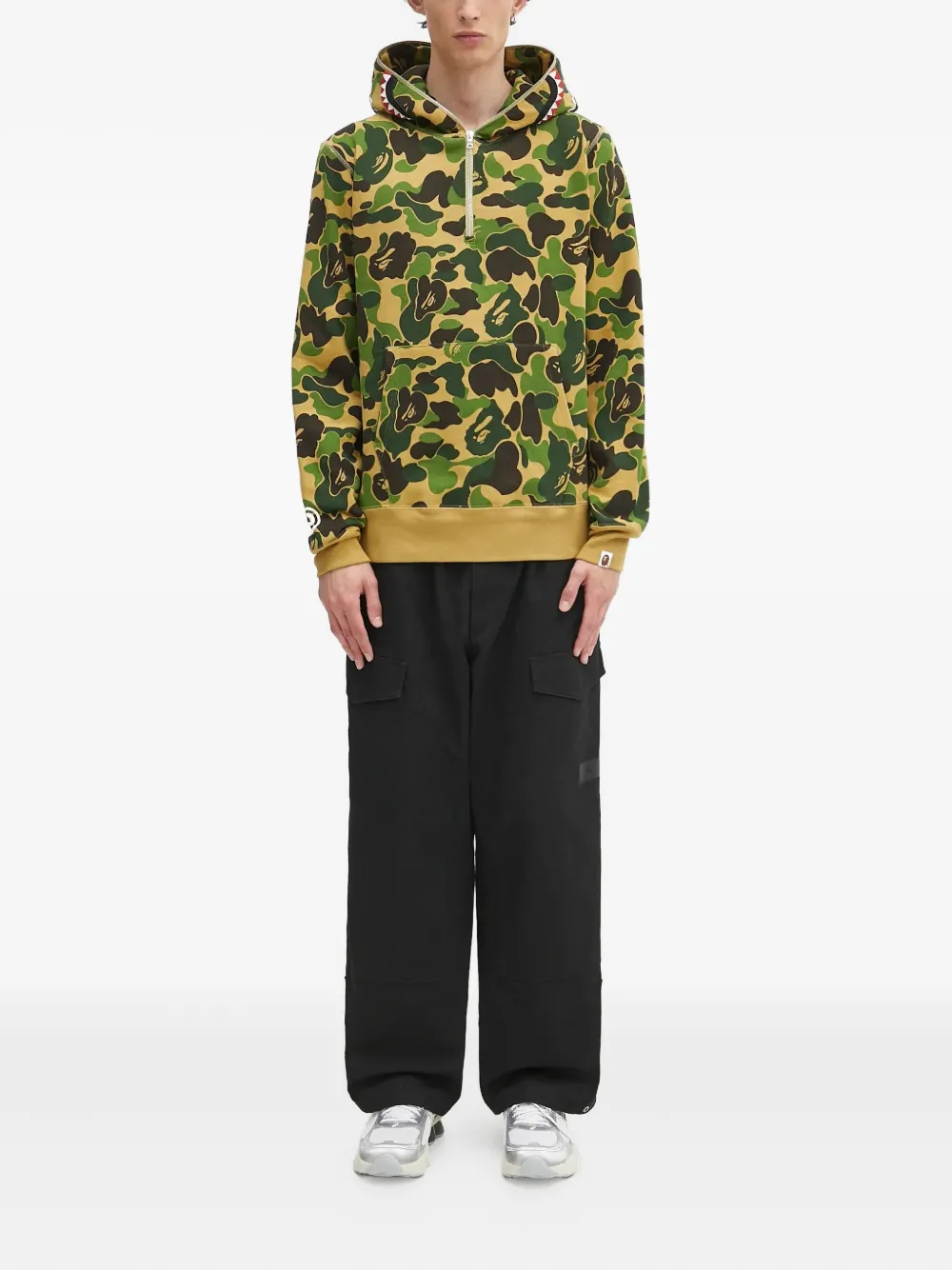 A BATHING APE camouflage zip-up hoodie Groen