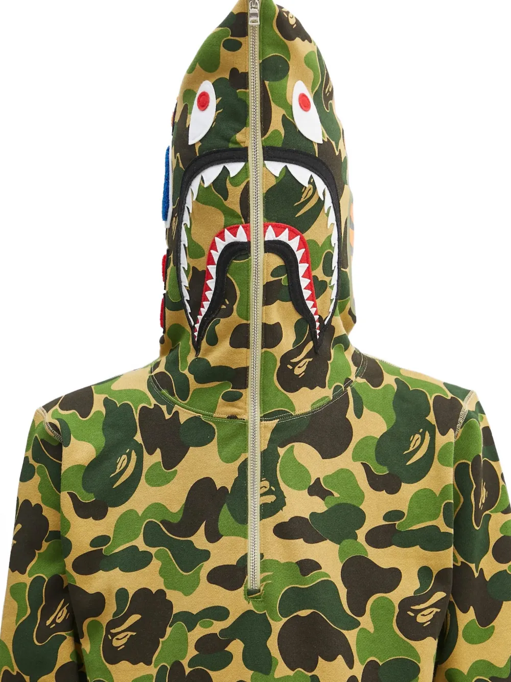 A BATHING APE camouflage zip-up hoodie Groen