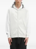 A BATHING APE® shark-pattern zip-up hoodie - White