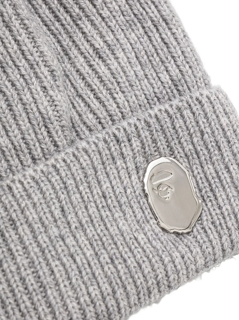 A BATHING APE Geribbelde muts Grijs
