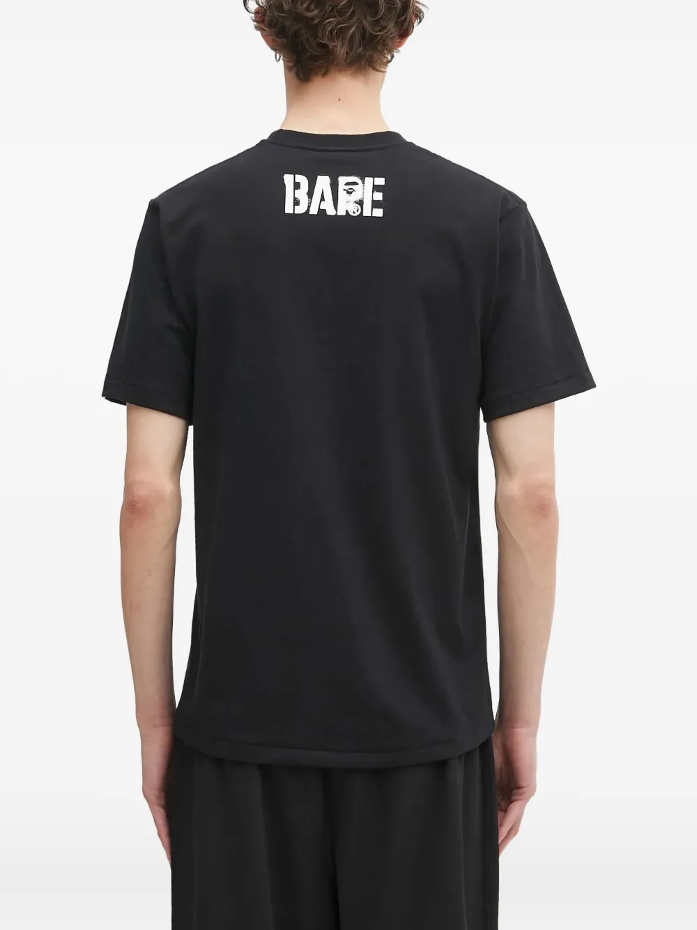 A BATHING APE printed T-shirt Zwart