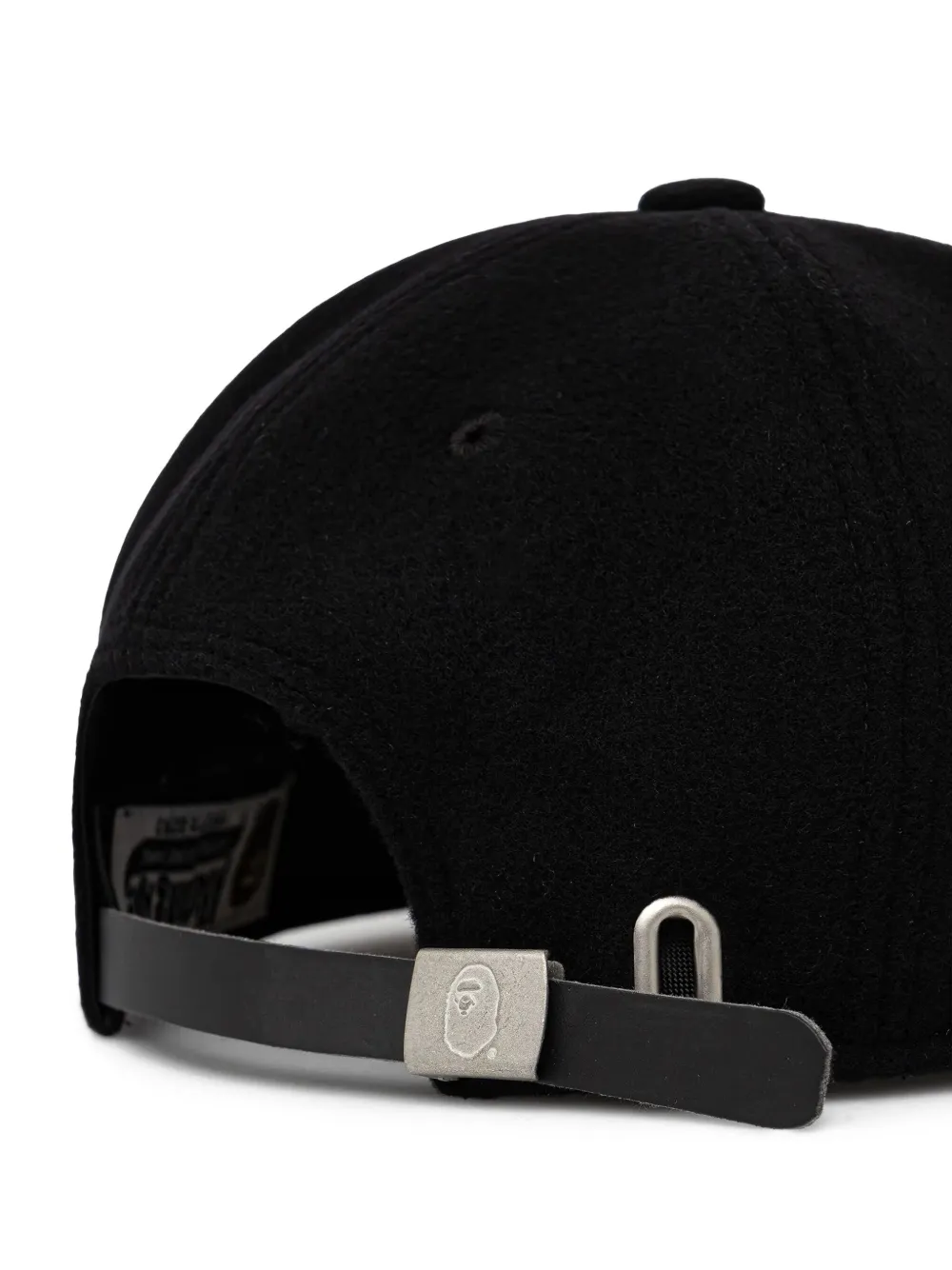 A BATHING APE Head embroidered flat cap Zwart