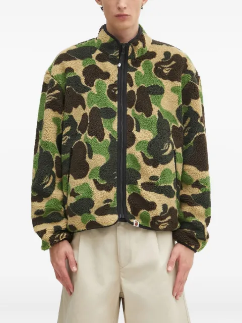 A BATHING APE® camouflage-print fleece bomber jacket