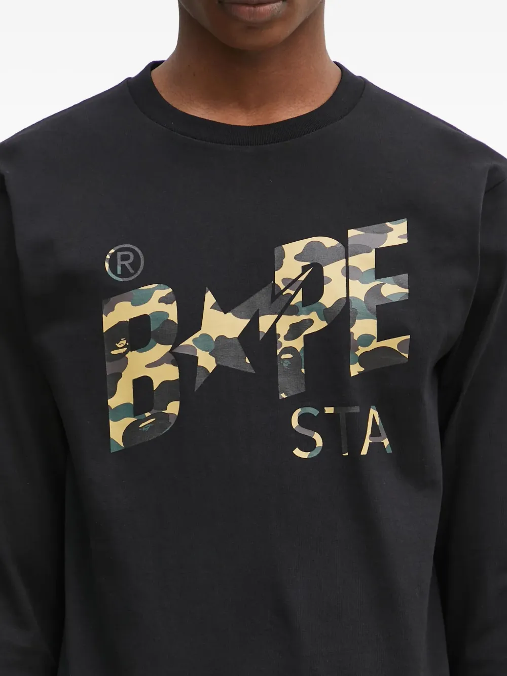 A BATHING APE 1st Camo Bape STA long-sleeve T-shirt Zwart