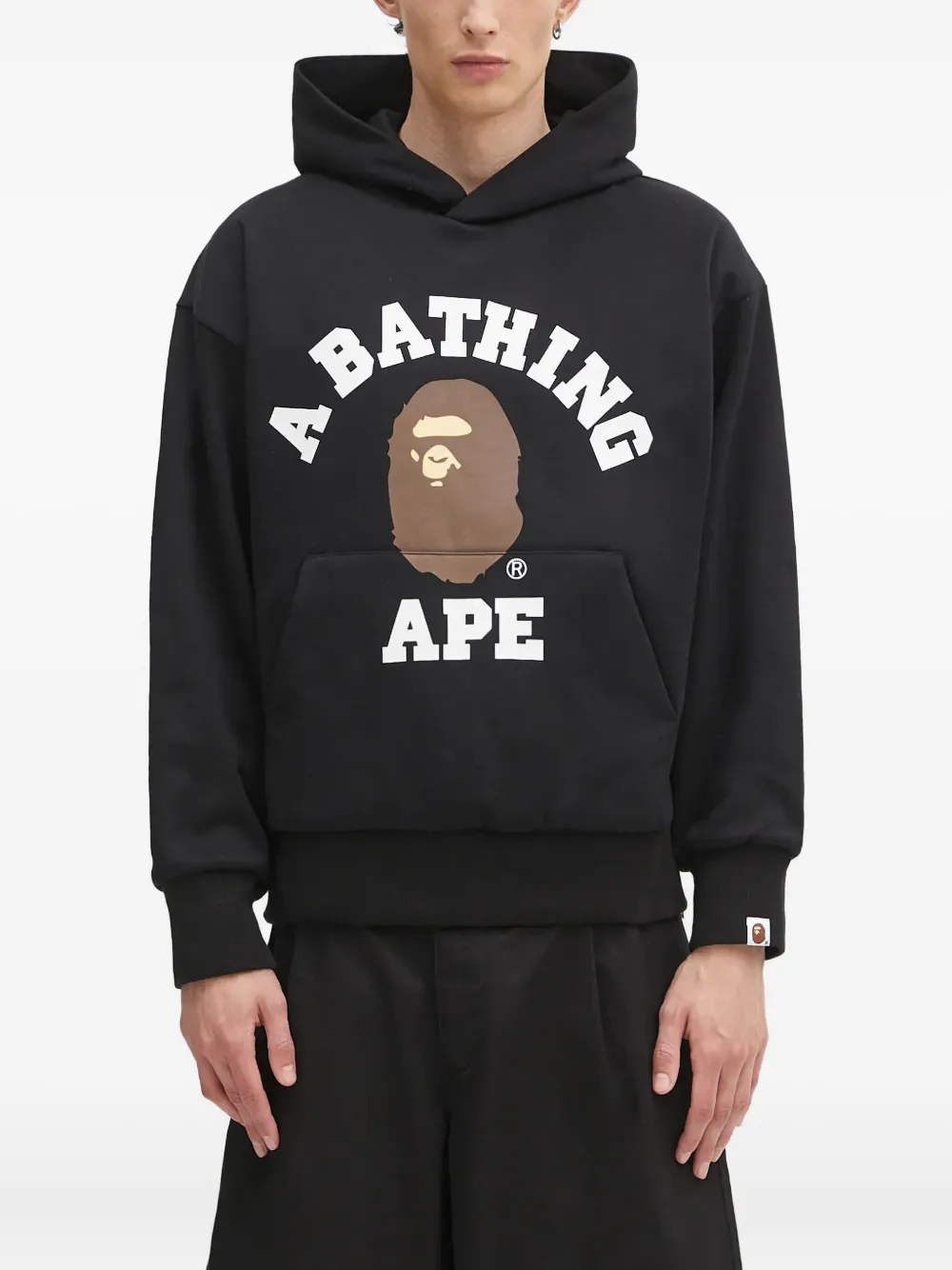 A BATHING APE college-logo hoodie Zwart