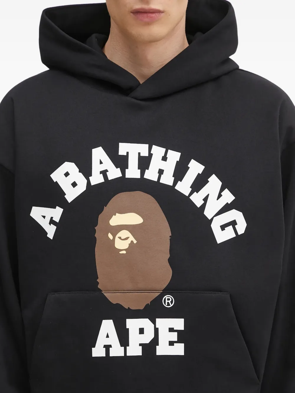 A BATHING APE college-logo hoodie Zwart