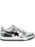 A BATHING APE® star-patch leather sneakers - White