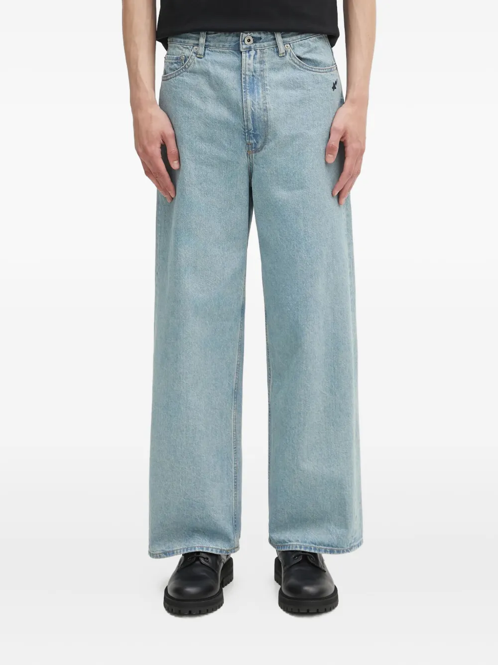 A BATHING APE logo-detail jeans Blauw
