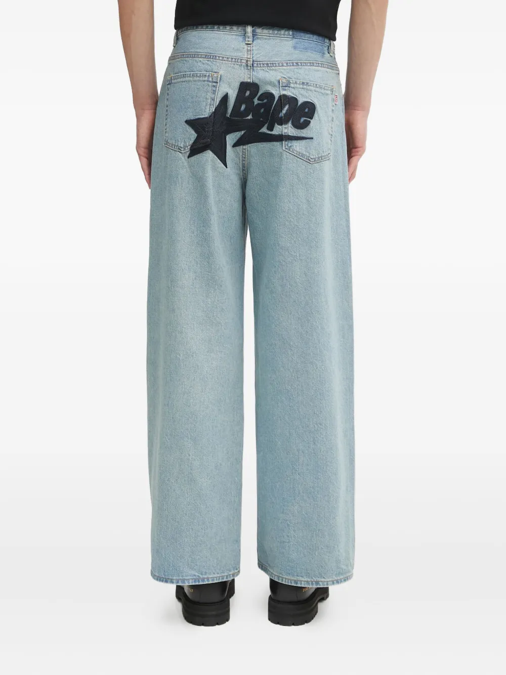 A BATHING APE logo-detail jeans Blauw