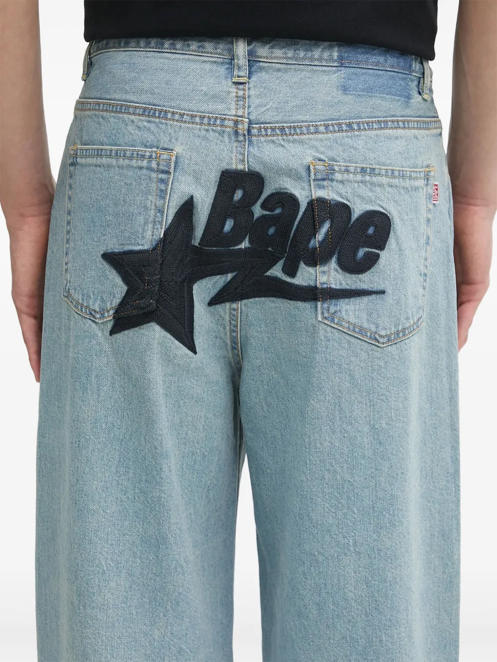 A BATHING APE logo-detail jeans Blauw