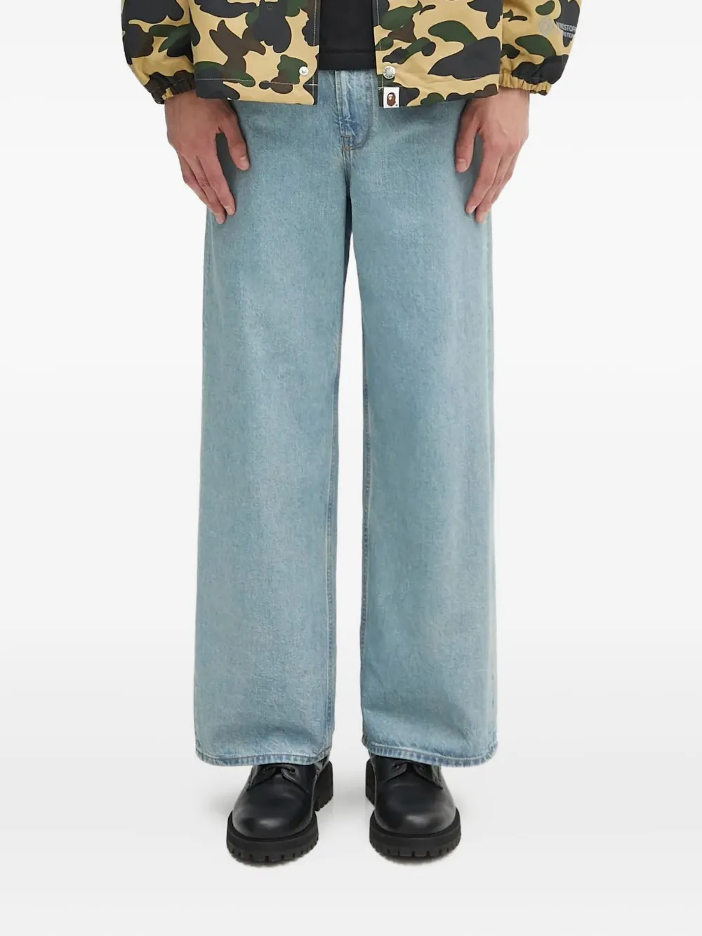 A BATHING APE logo-detail jeans Blauw