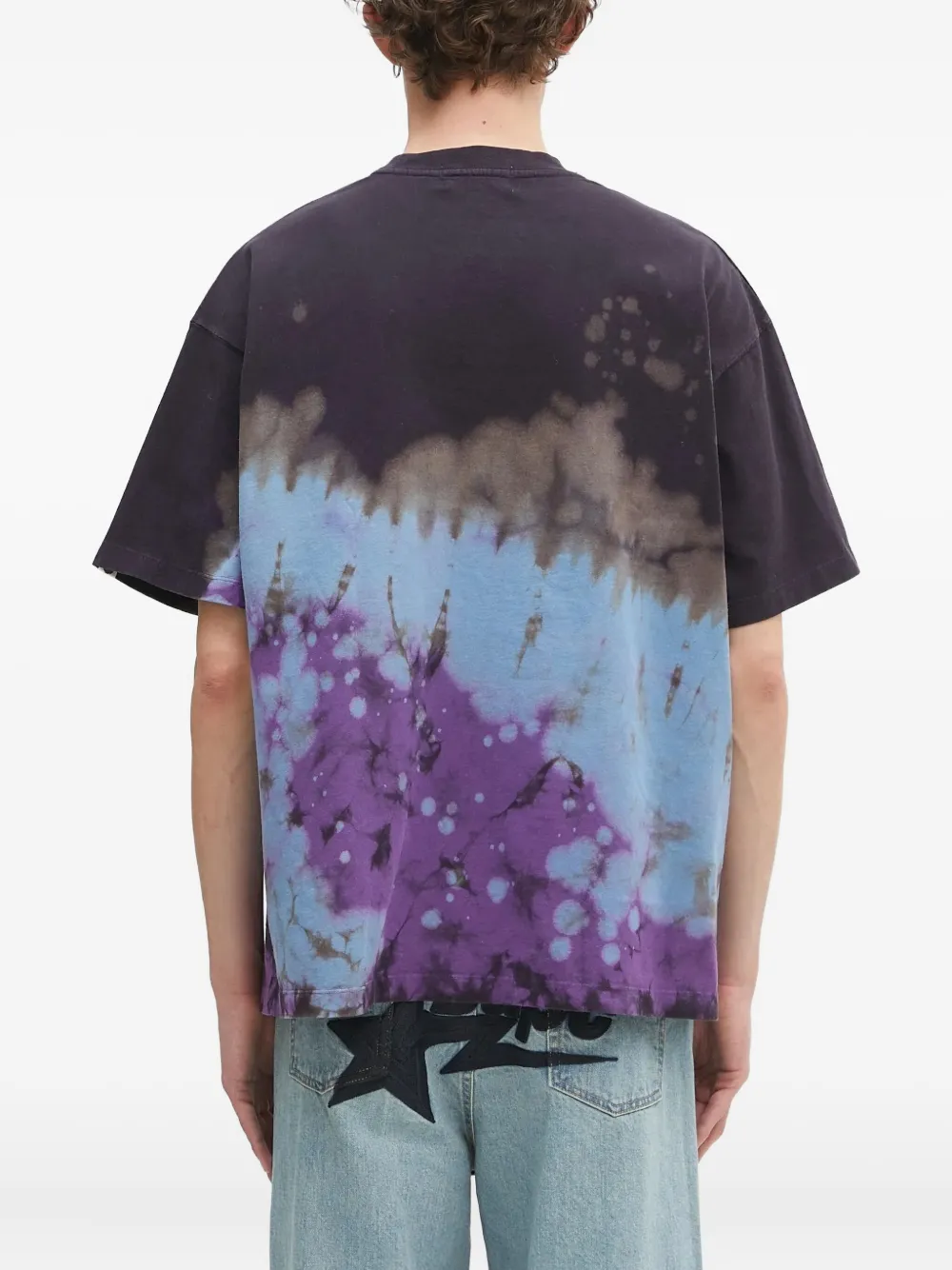 A BATHING APE tie-dye T-shirt Blauw